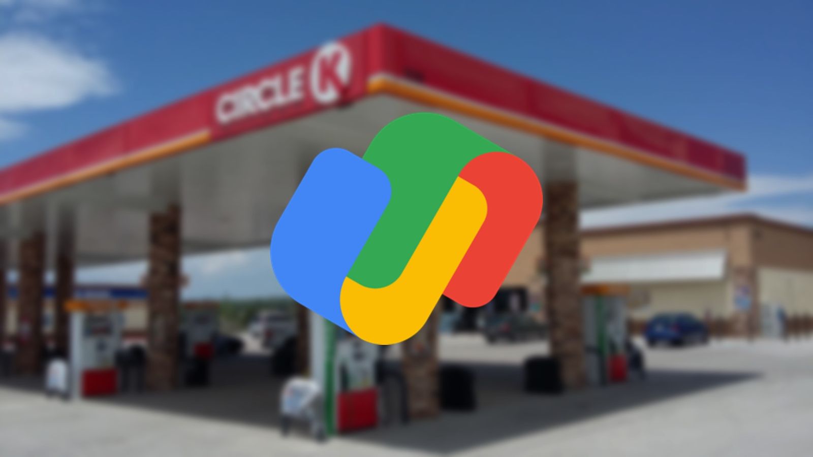 An image of the logo of Google Pay with a Circle K in the background