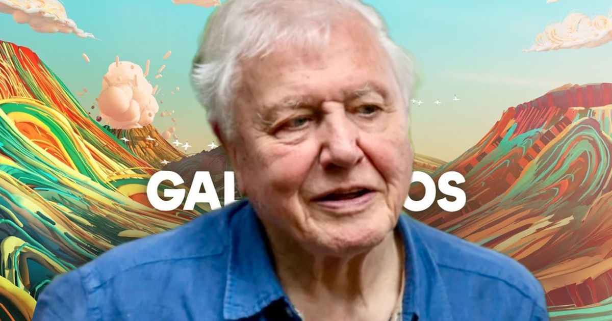Galapagos with David Attenborough keyart for a vr documentary conversion