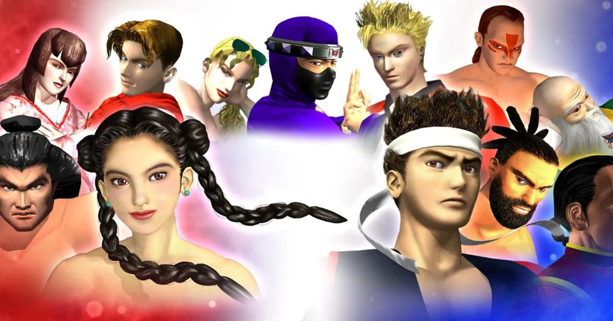 Virtua Fighter 3tb characters arranged in a wallpaper style 