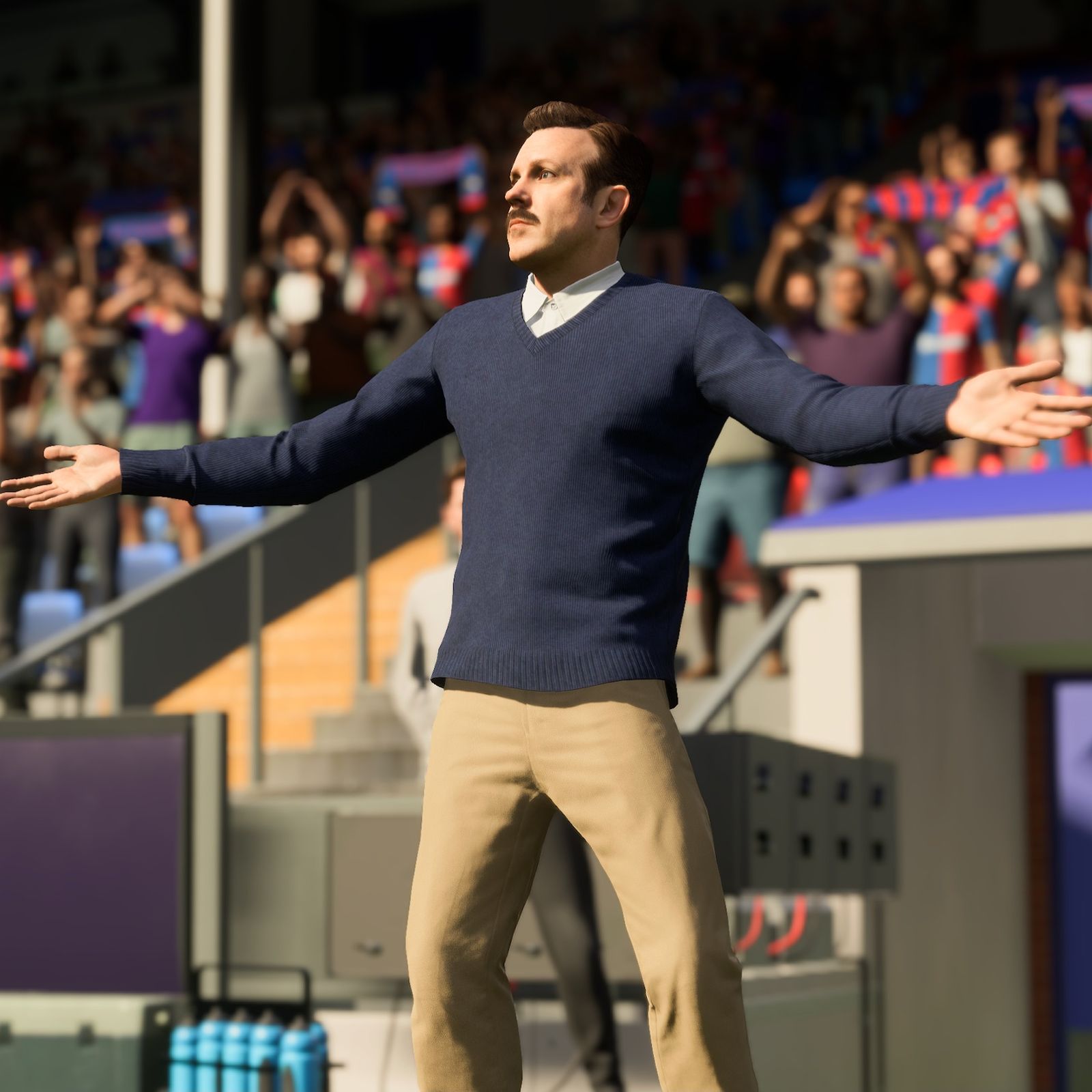 Ted Lasso with arms outstretched - FIFA 23 anti-cheat error