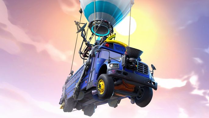 School bus strapped to a hot air balloon - epic games account recovery