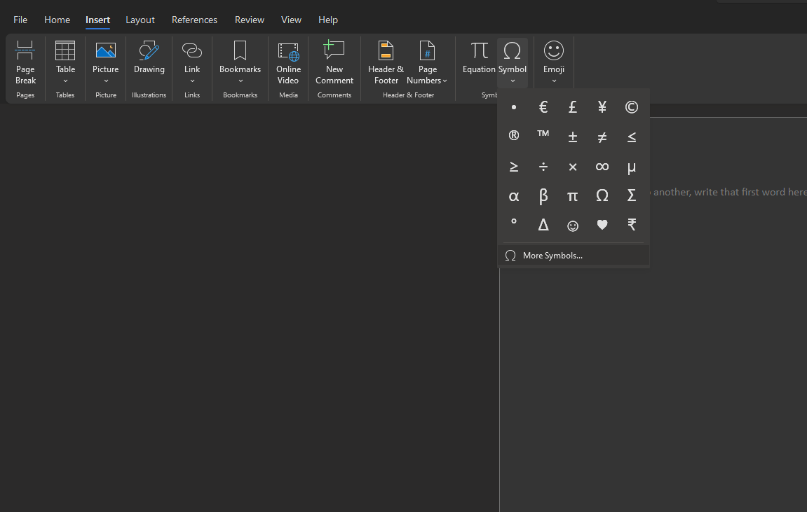 Microsoft Word accent marks how to add in a document