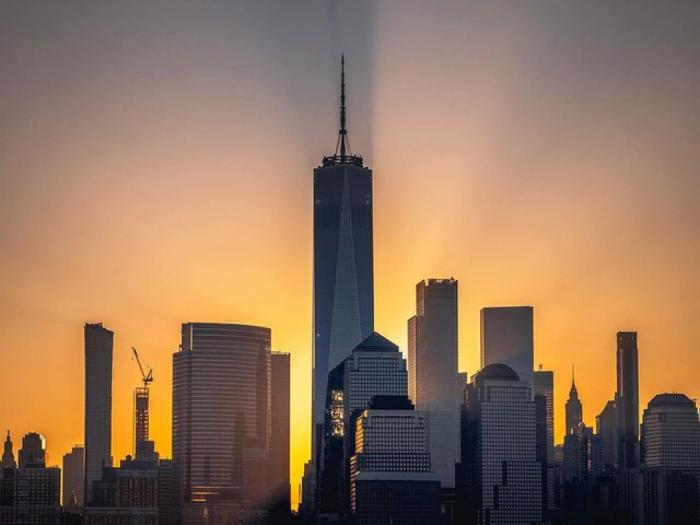 A cityscape backlit by sunlight - Topaz Photo AI Error Loading Model