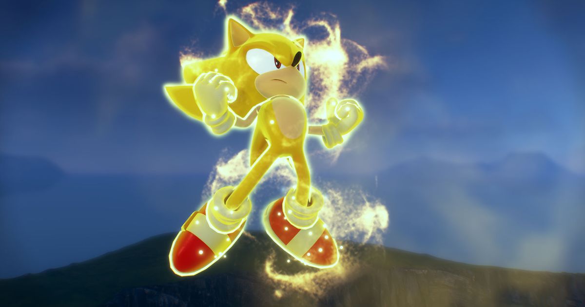 sonic frontiers underwhelming final boss rushed super sonic flies in a dominant pose