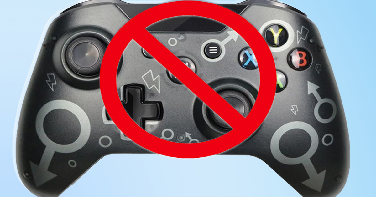 Third-party Xbox accessories ban - controller with a cancelled sign on it