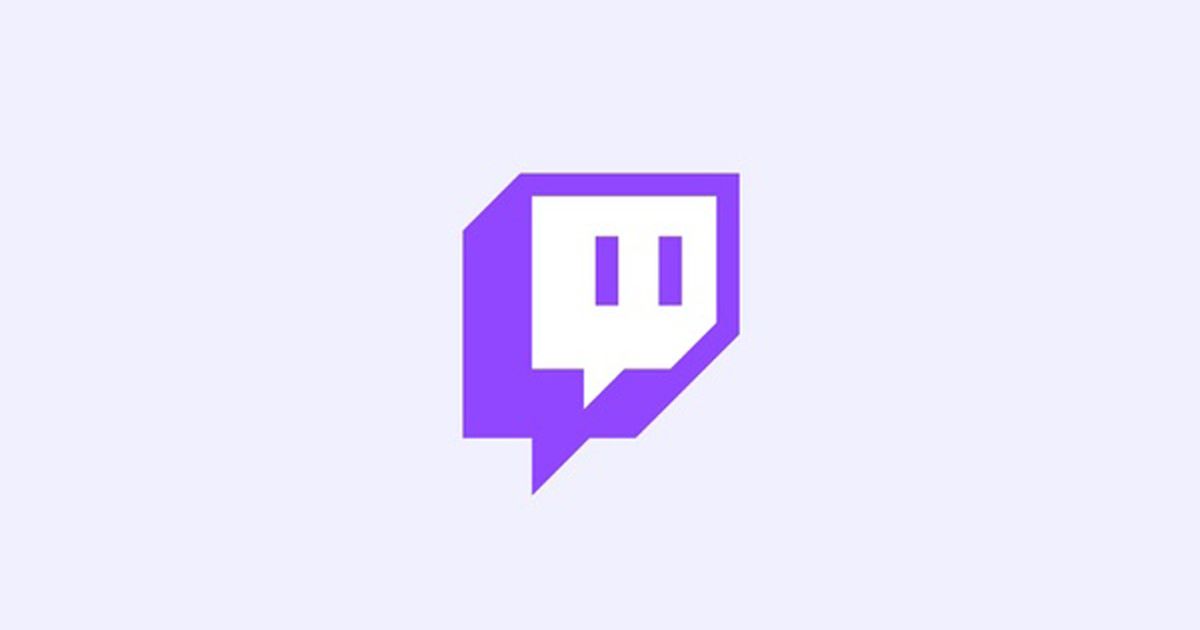 Twitch logo on pale blue background