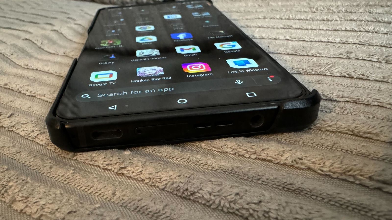 ASUS ROG Phone 8 Pro ports at the bottom of the handset