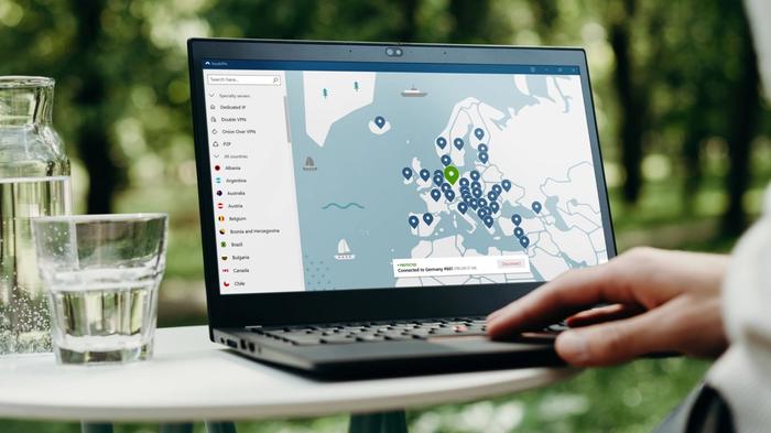 NordVPN's Windows App, connected to a Germany, Europe server