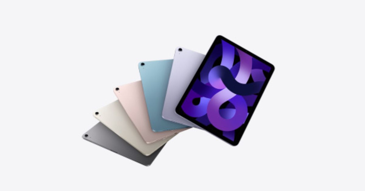 iPad Air 6 - An image of several iPad Airs in different colours