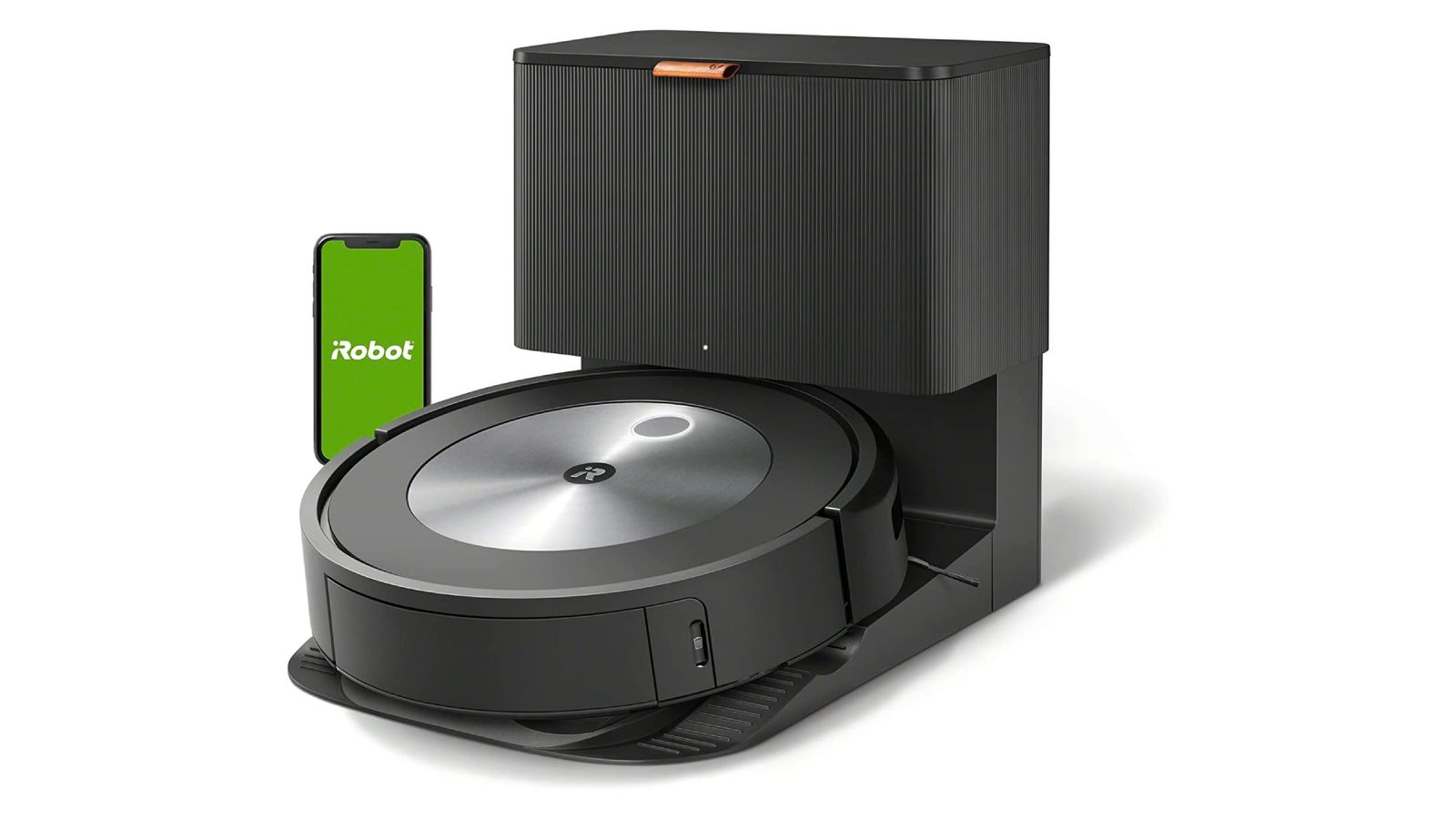 Best tech gift ideas - iRobot product image of a black and grey robot vacuum.