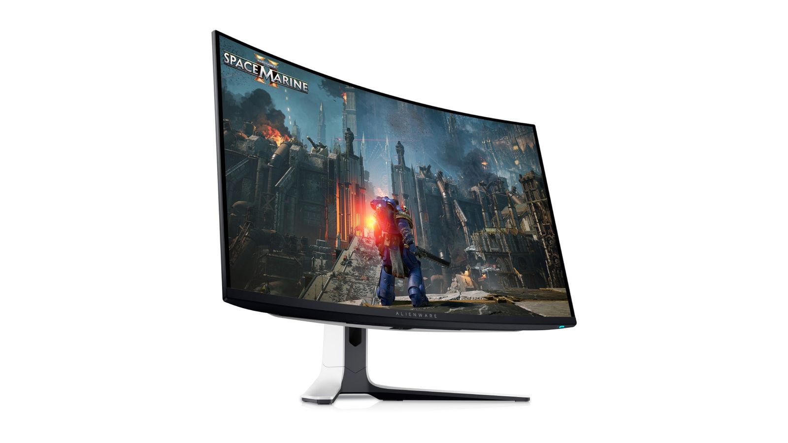 An image of the Alienware AW3225QF QD-OLED gaming monitor
