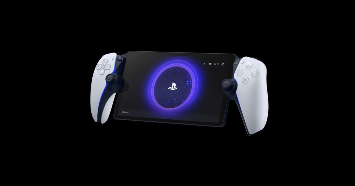 PlayStation Portal battery life - An image of the PS Portal in a black background
