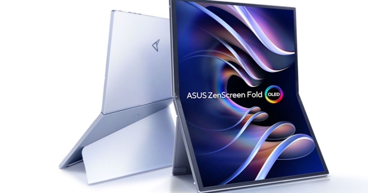 An image of the ASUS ZenScreen Fold OLED portable monitor