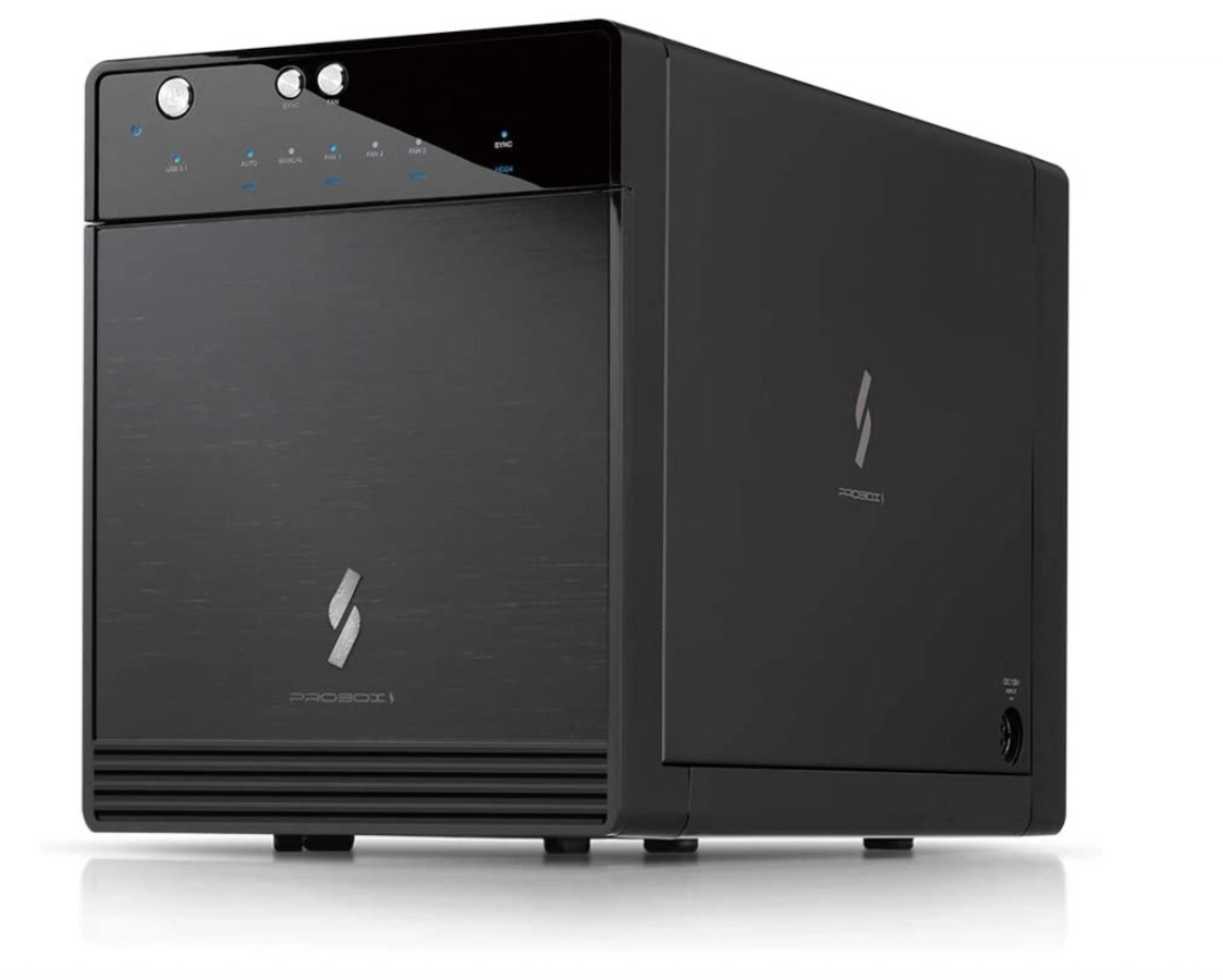Mediasonic product image of a black box-shaped hard drive.