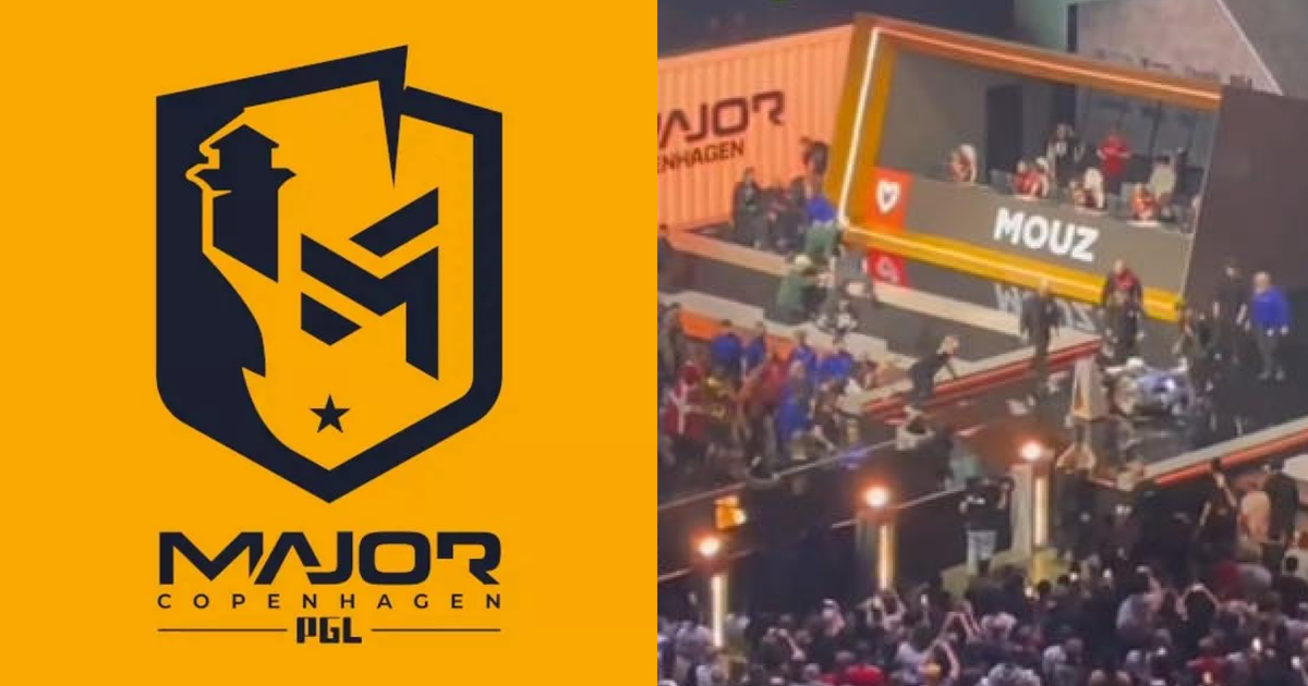 PGL major logo next to live stage images