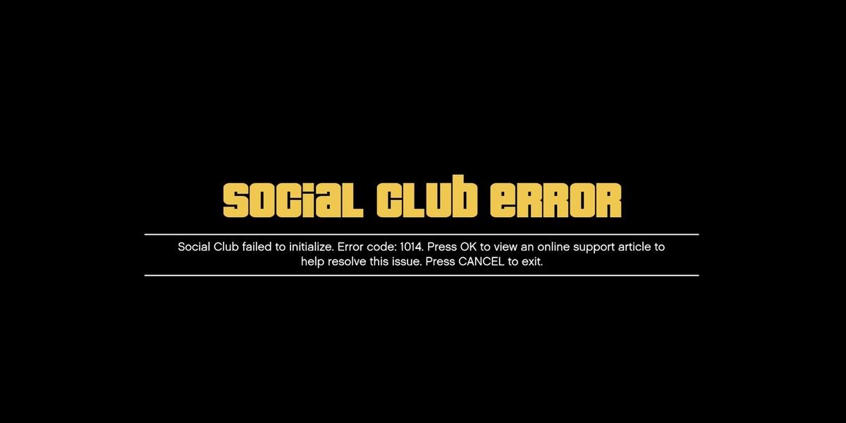 How to fix social club failed to initialize screen with error