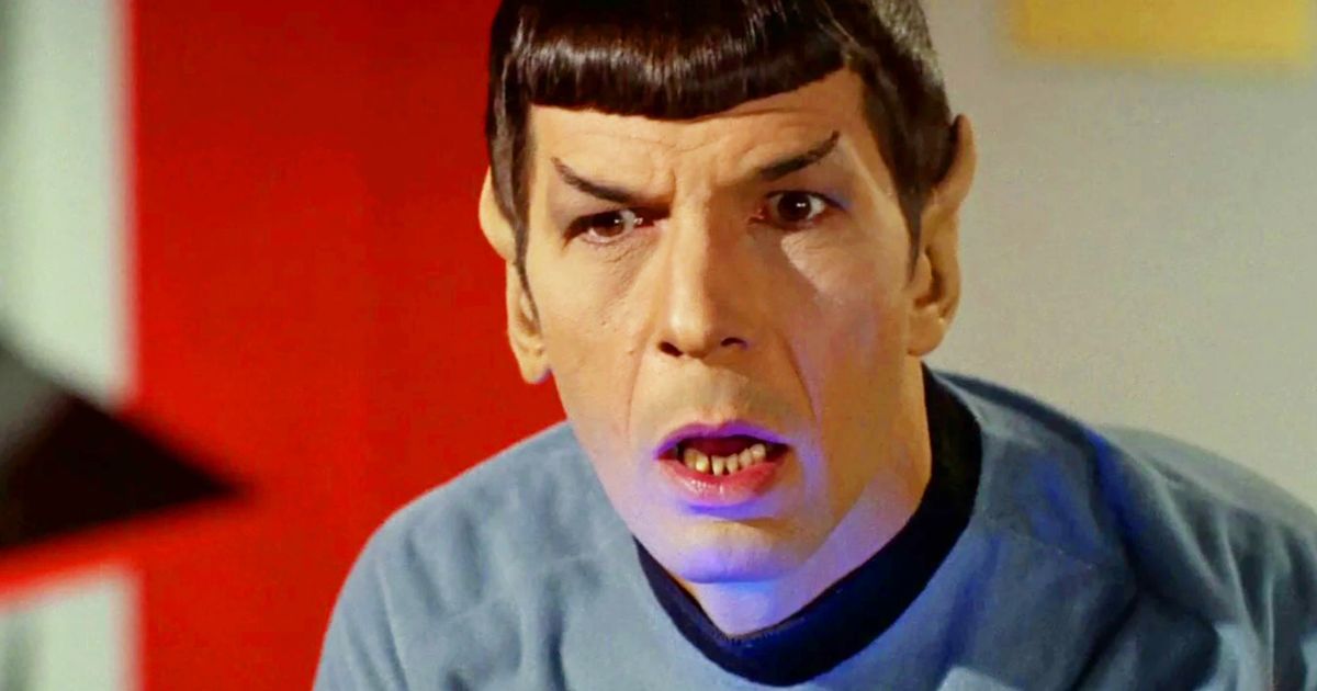 Star Trek’s Spock looking scared after finding out that Planet Vulcan doesn’t actually exist 