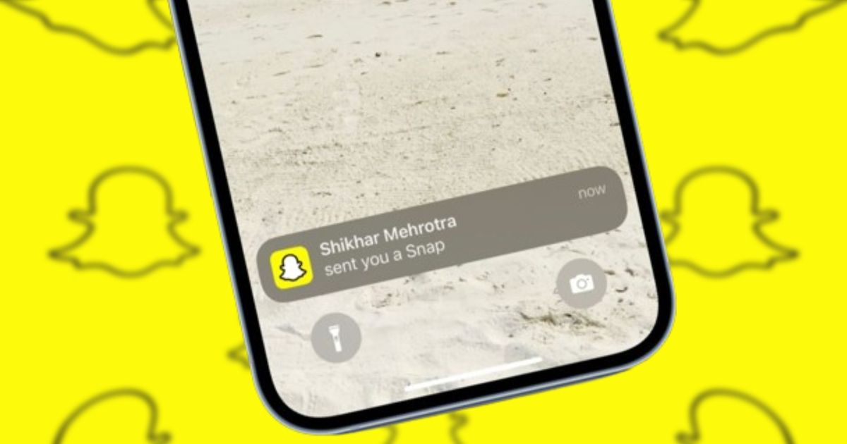 An image of delayed Snapchat notifications on an iPhone