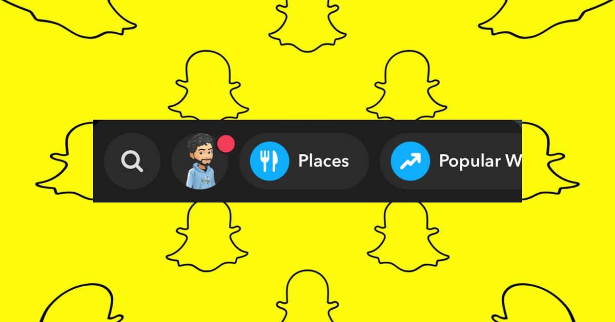 An image of the red dot on the Snapchat Bitmoji on the Snap Map