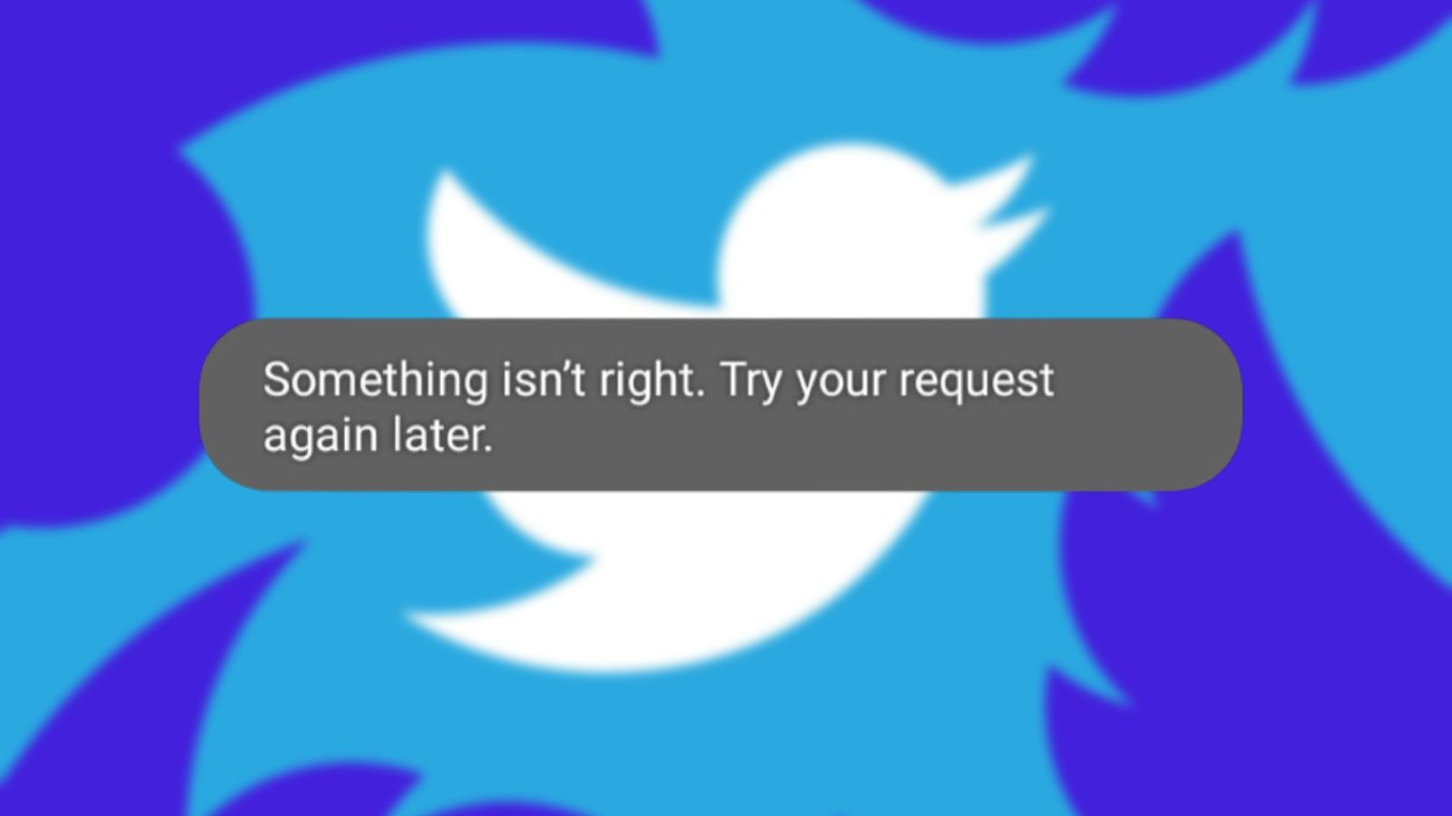 An image of the Twitter can't log in error message