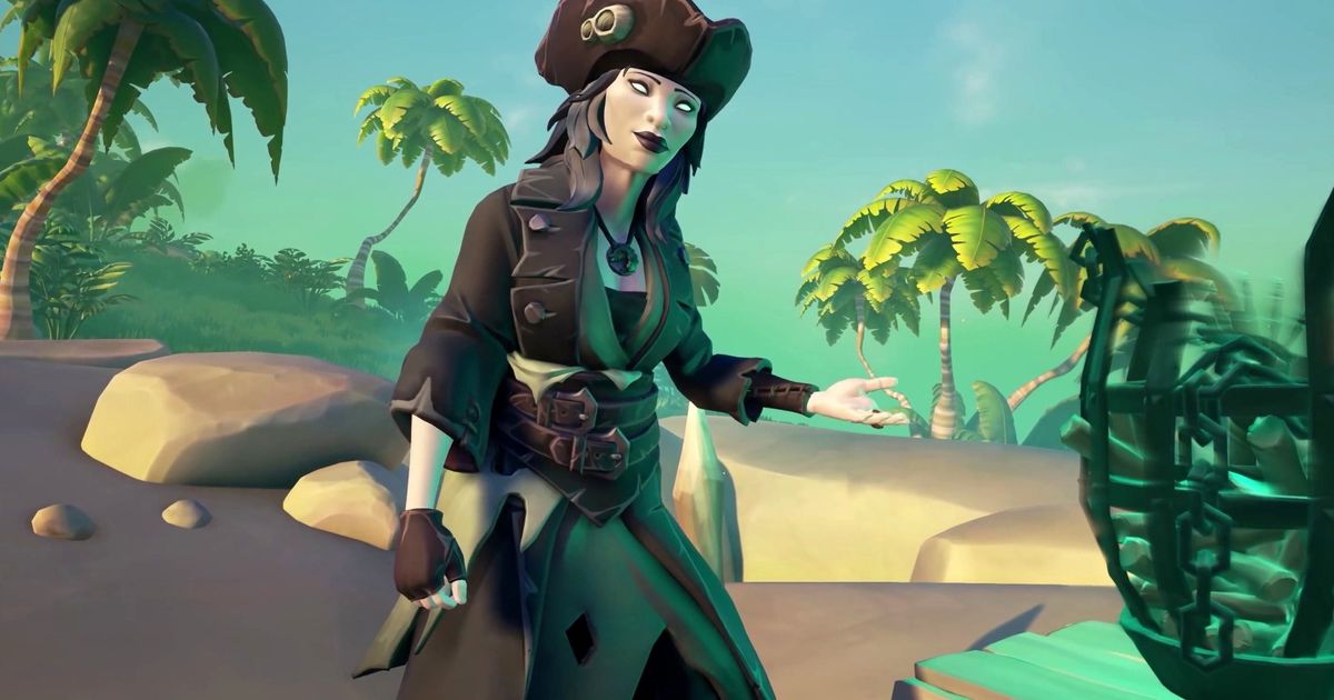 An image of a pirate lady in Sea of Thieves - Lavenderbeard error