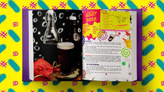 This page proves that there will also be drink recipes in the book, such as Root Beer! And isn't the colour-palette just awesome?