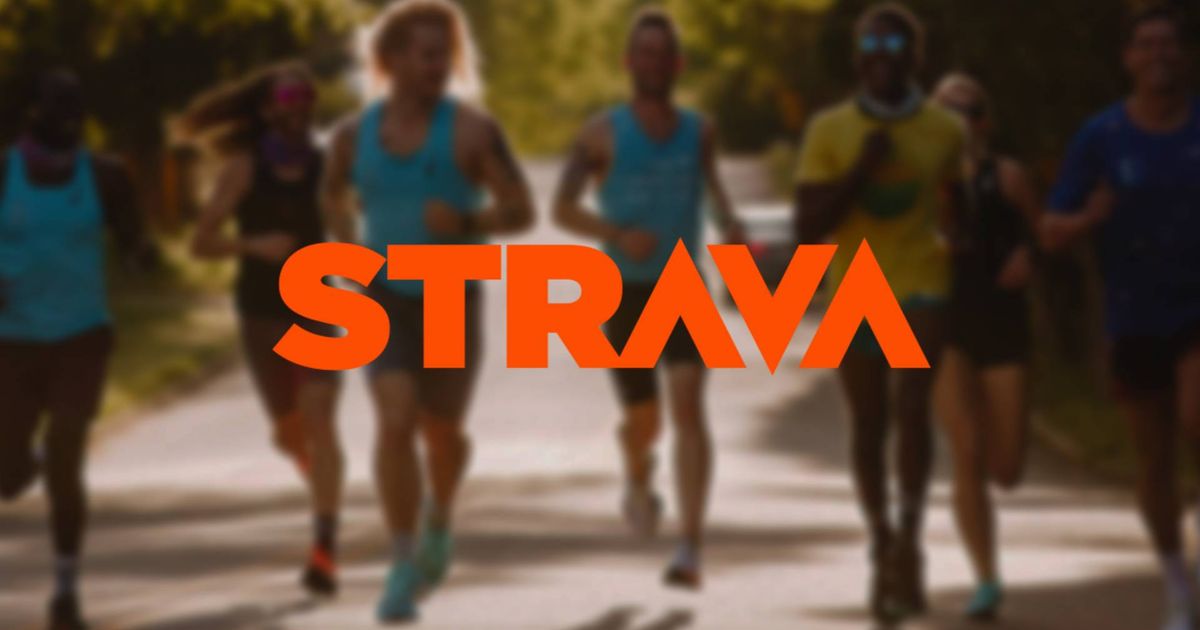 How to make a club in Strava - An image of the Strava logo with some people running in the background