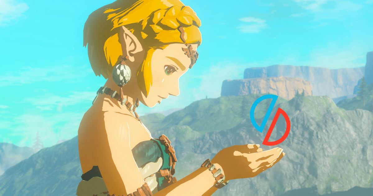 Zelda holding the Yuzu logo in Tears of the Kingdom