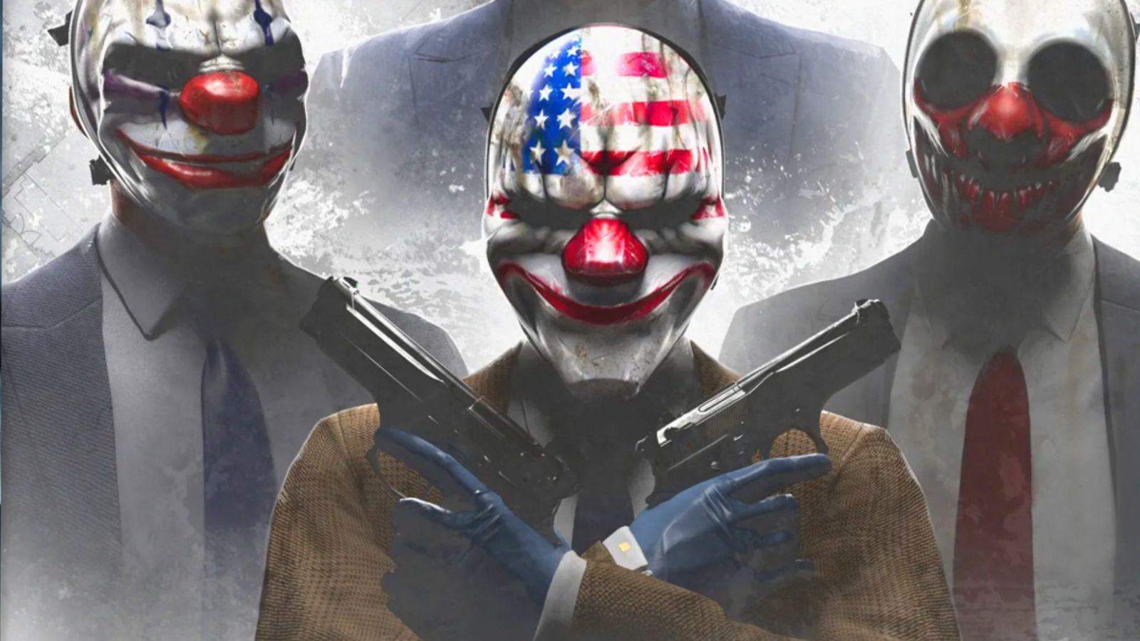 Payday 3 heist characters posing in front of the camera 