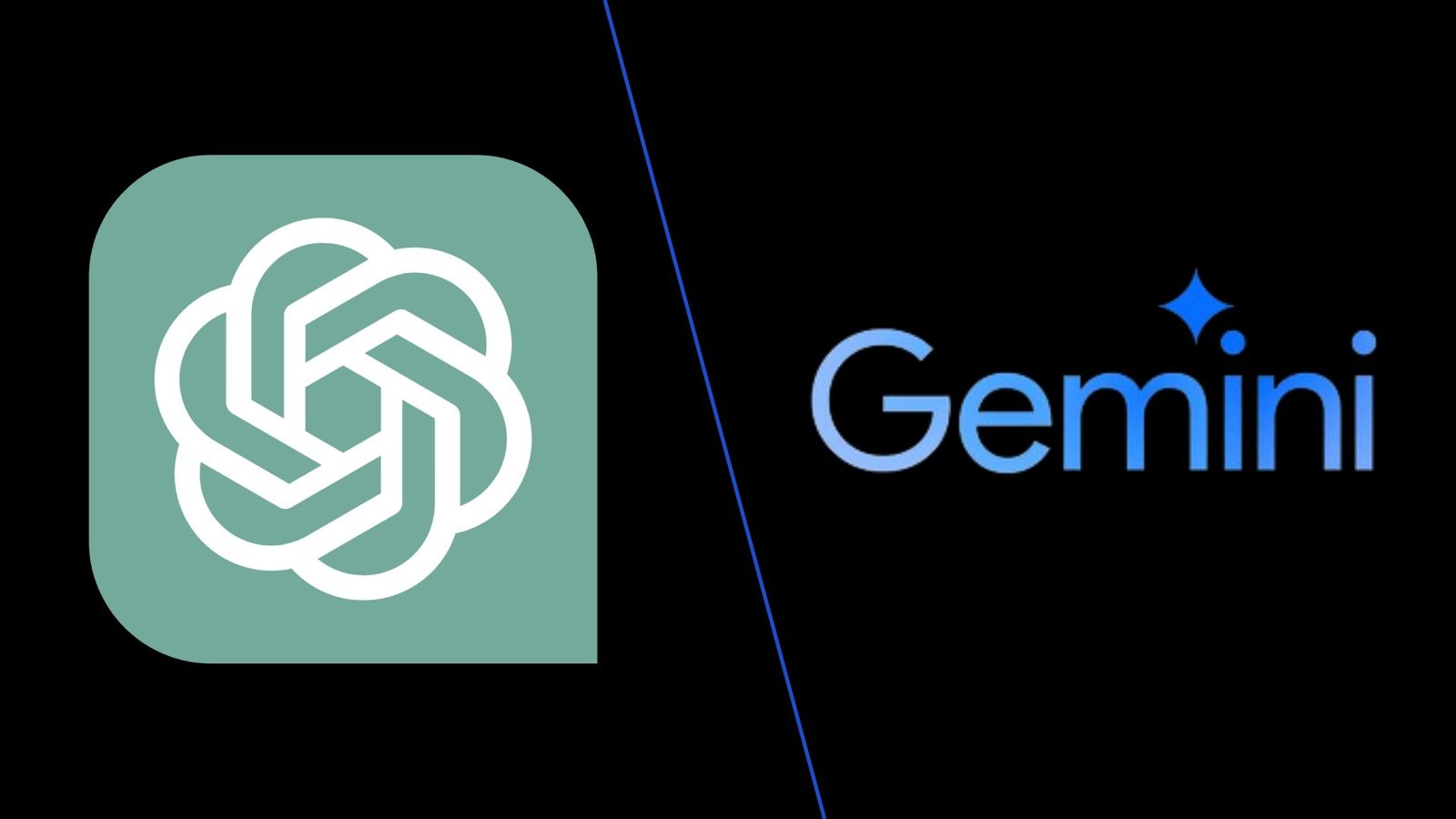 Google Gemini vs ChatGPT 4 - An image of logos of ChatGPT and Gemini