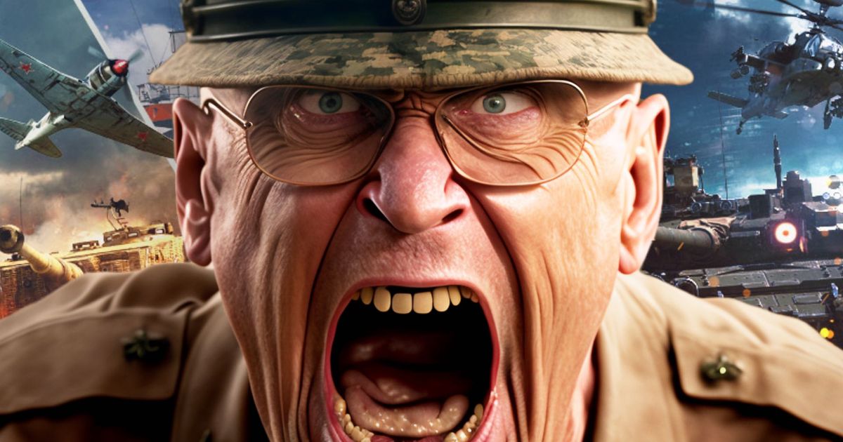 A military drill sergeant screaming at War Thunder players for leaking classified military documents 