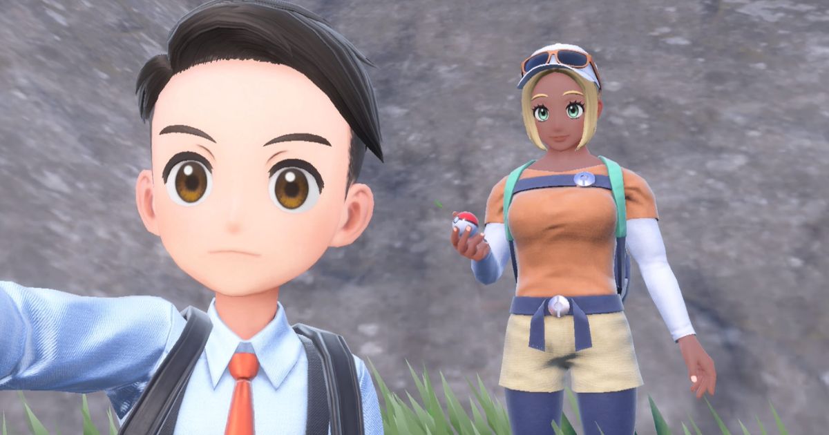 pokemon has a snu snu problem a player's avatar takes a selfie with a buff woman