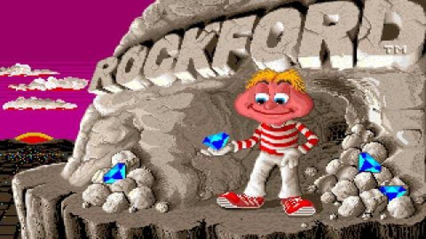 Age of failed mascots - intro screen from Rockford the arcade game