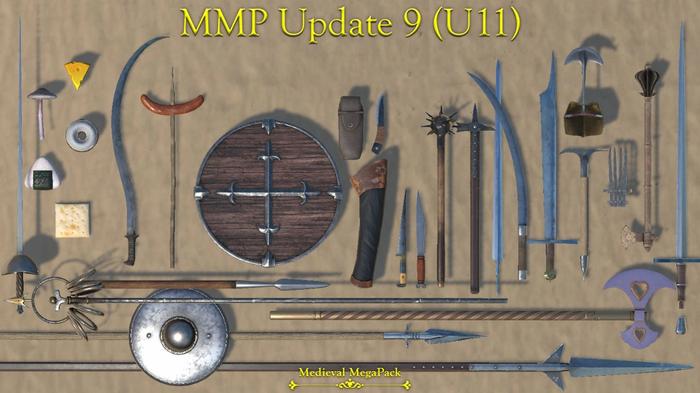 A selection of weapons from the Medieval MegaPack - best Blade and Sorcery mods