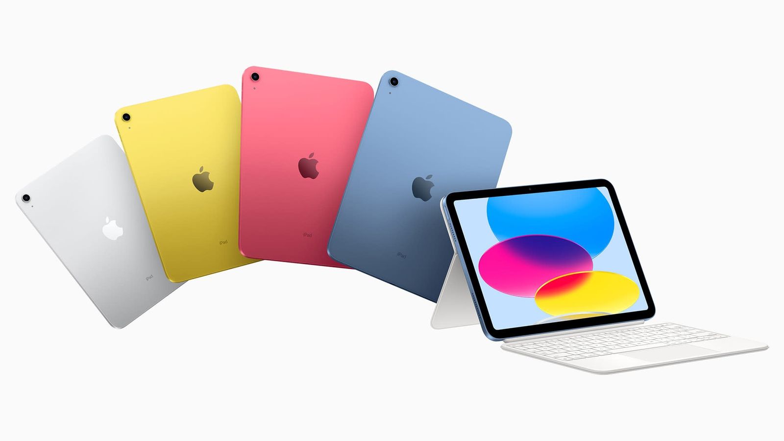 A promotional image of the iPad 10th generation (2022). 