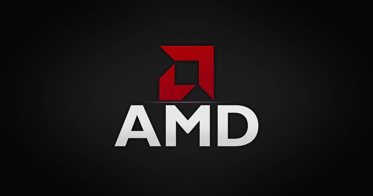 AMD logo on black background