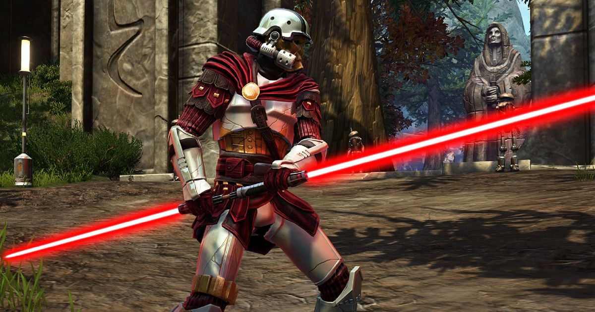 Prime Centurion Armor with Gothic Master Dualsaber in The Old Republic MMO