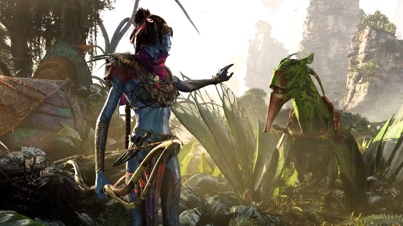 Avatar Frontiers of Pandora - release date, trailer, and platforms Na'vi with dinosaur creature