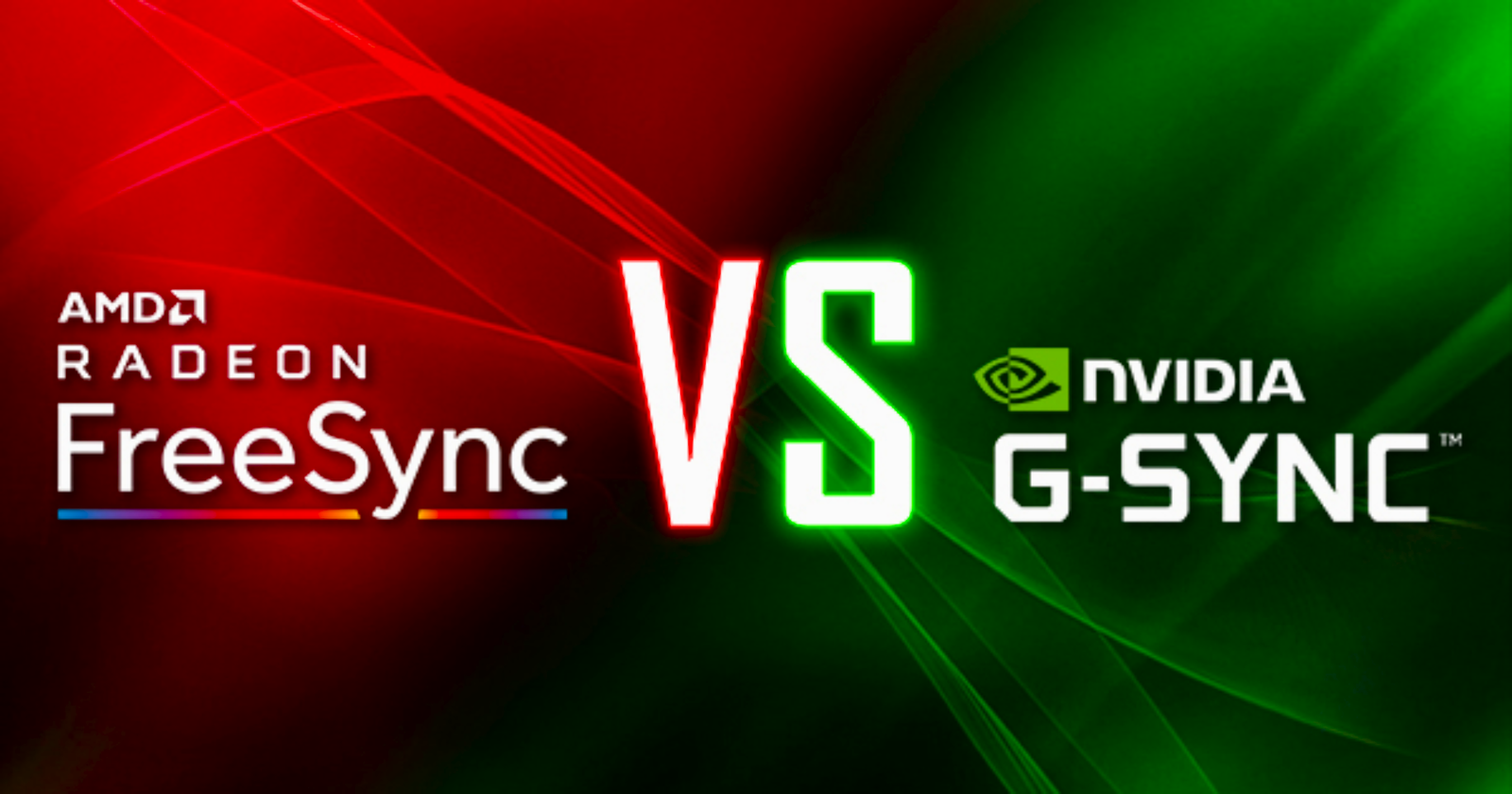 An image with FreeSync vs G-Sync text