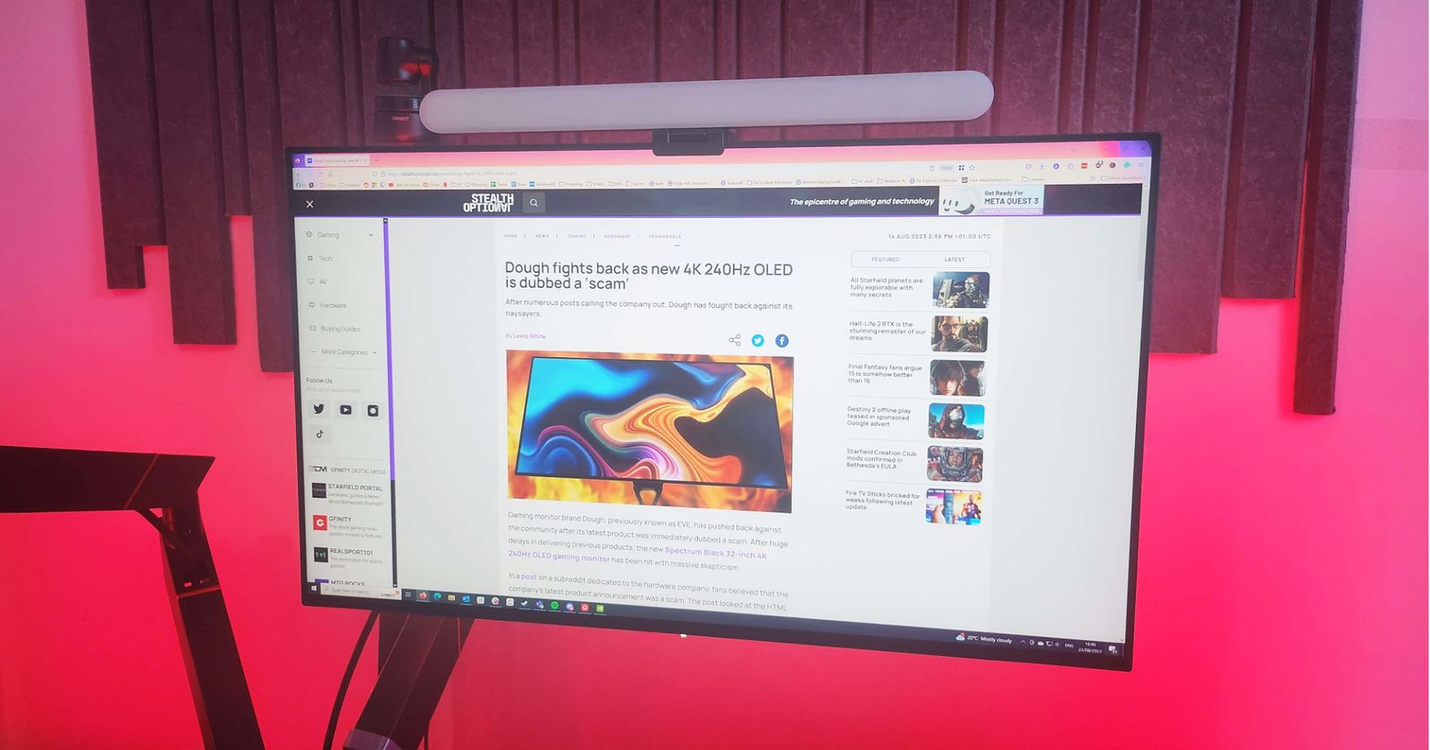 Dough's next gaming monitor is a 27-inch OLED - The Verge