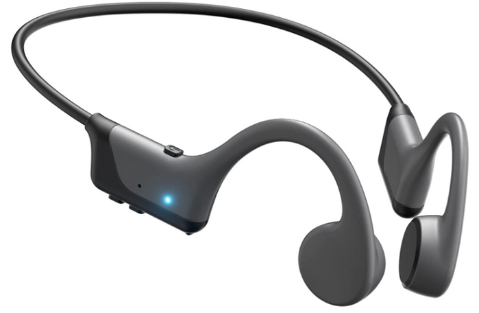 Best bone conduction headphones - Kimwood product image of thin black wrap-around headphones