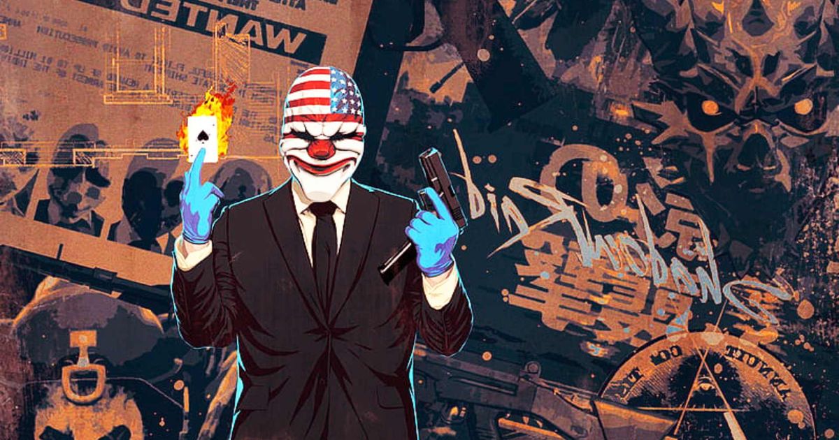 Payday 3 best guns - picture of Dallas holding an autopistol and a burning playing card