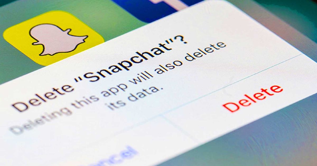 What happens if you delete the Snapchat app?
