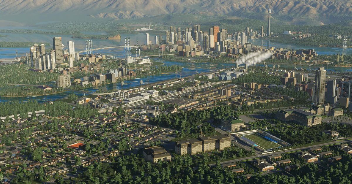 Cities Skylines 2 gameplay of a forest city