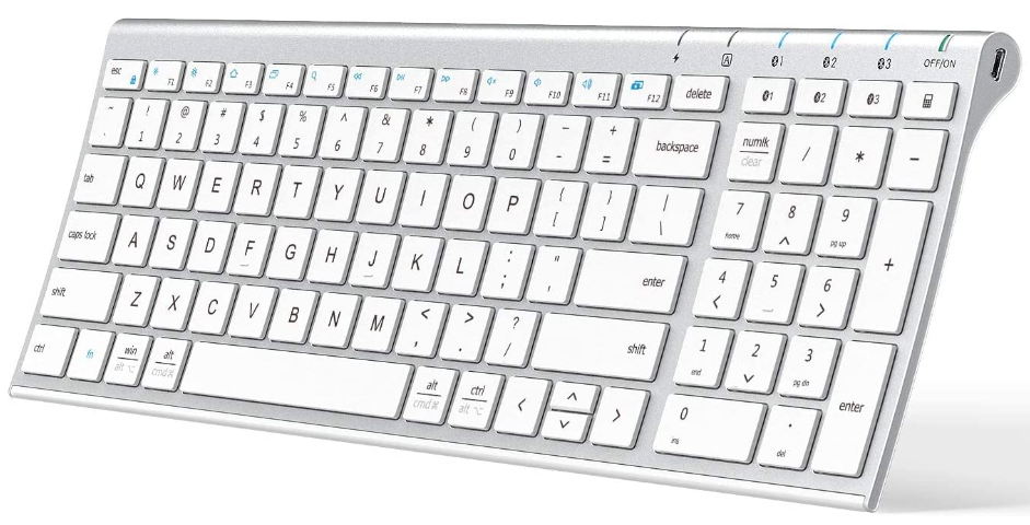 Best tablet keyboard - iClever wireless white keyboard