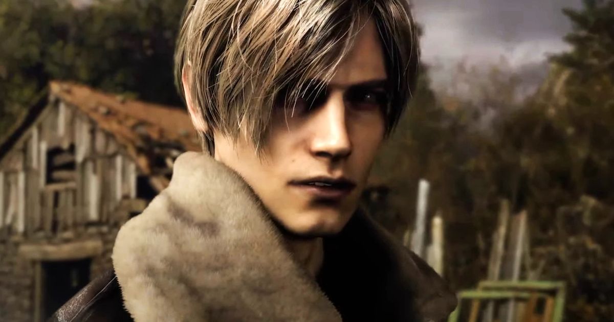 Resident Evil 4 Remake on Steam Deck Leon looking at camera
