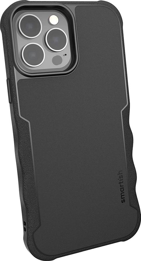 Smartish Gripzilla product image of a black case on an iPhone.