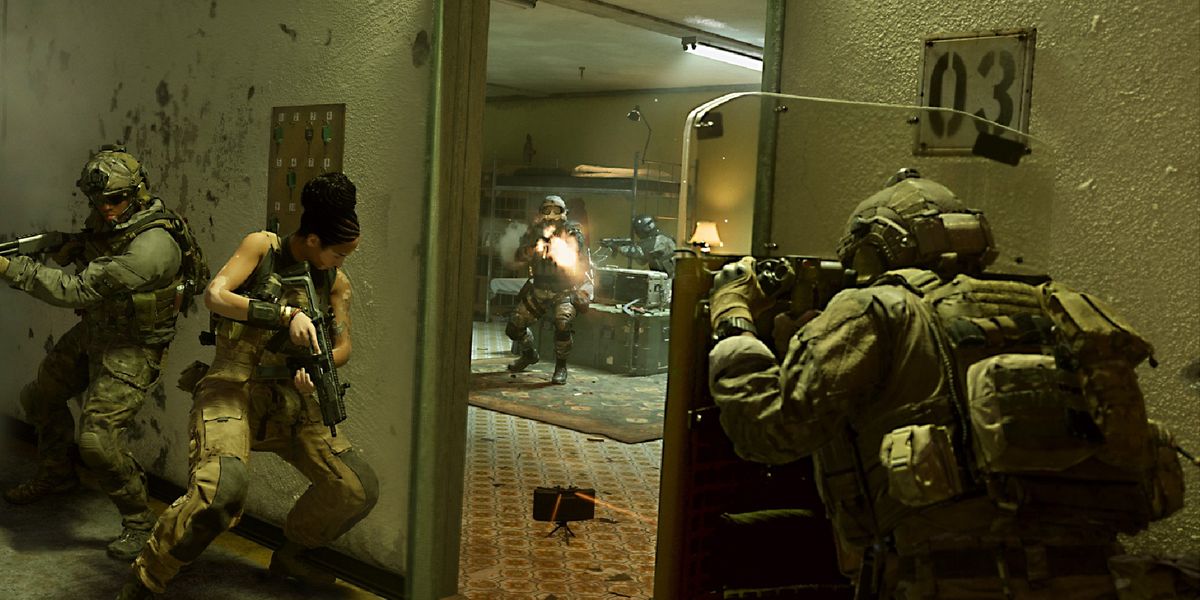 call of duty modern warfare 2 sales entering a room with a shield
