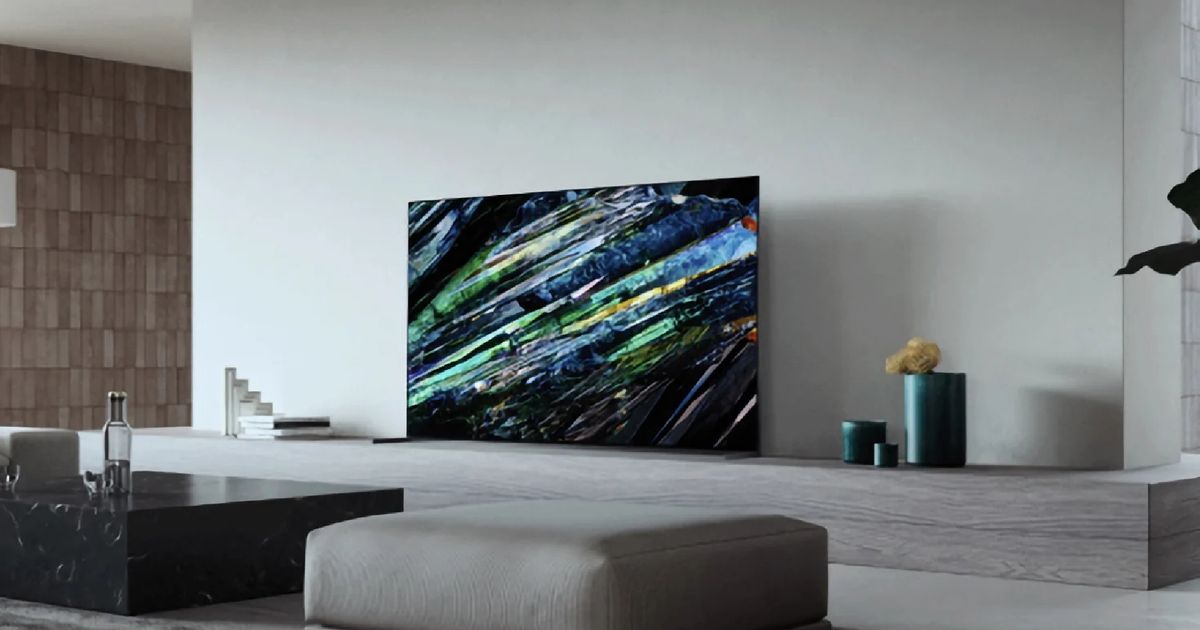 Sony a95l uk pricing tv mounted on a wall