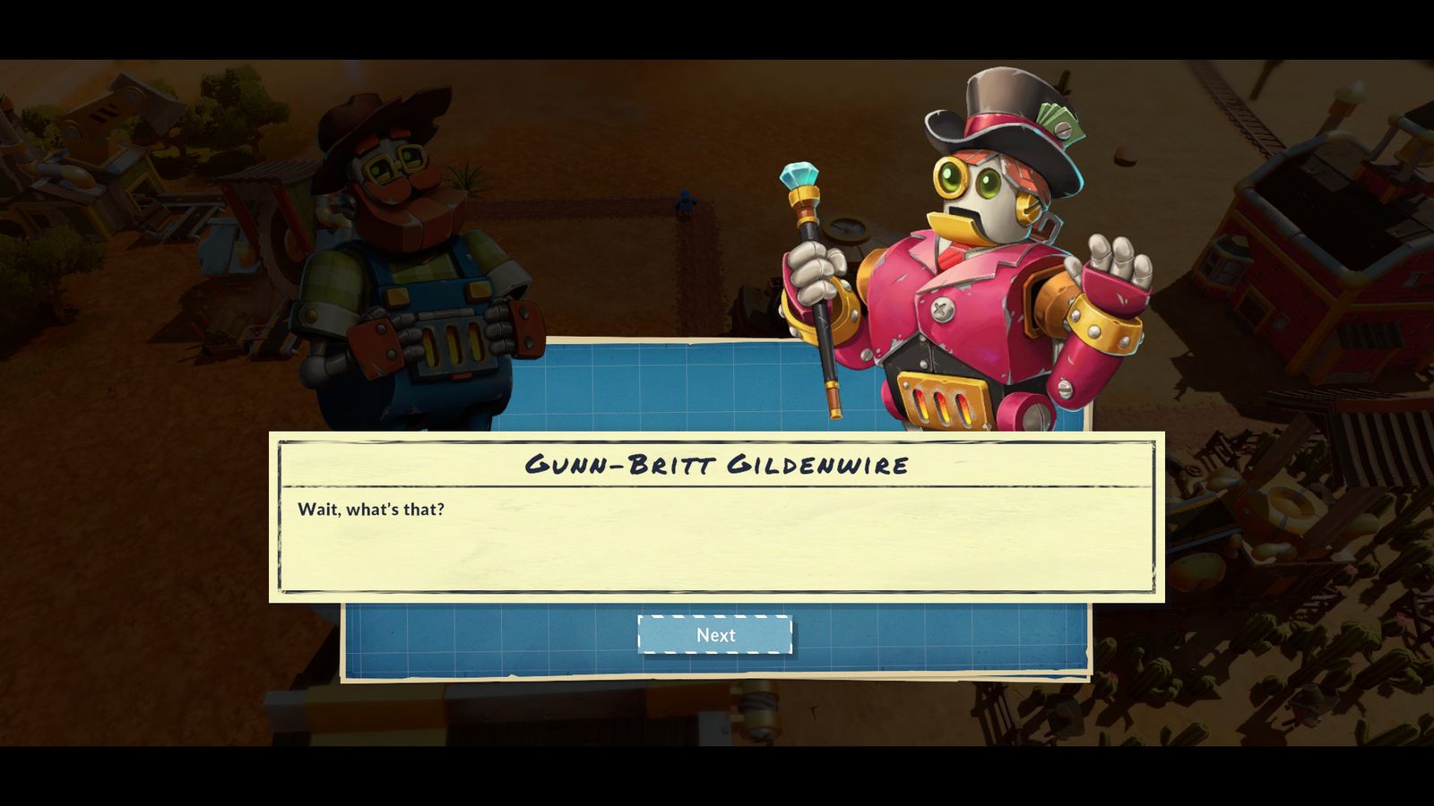 Steamworld Build review - a character saying wait what's that